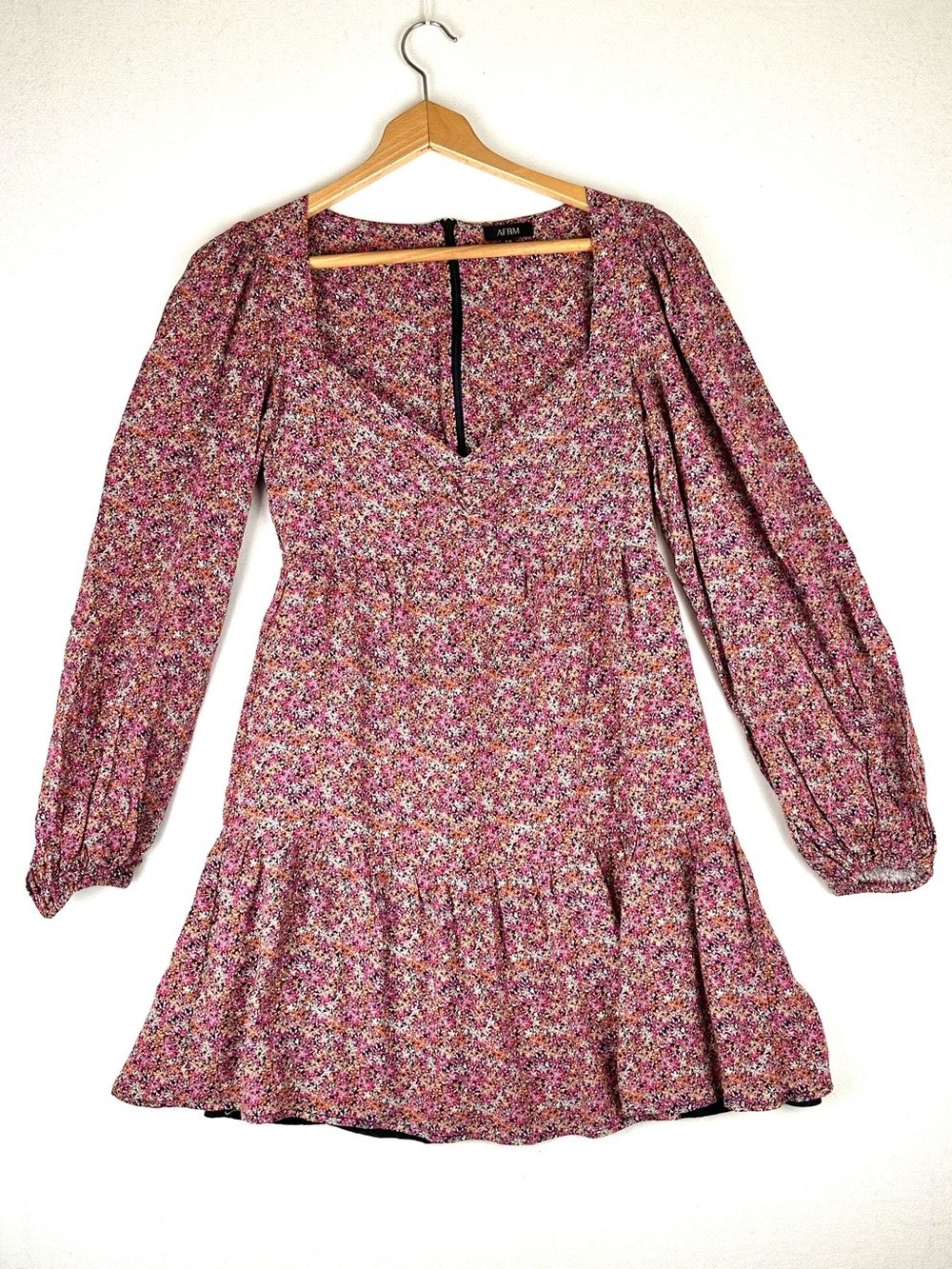 AFRM Ditsy‎ Floral Babydoll Dress Tiered Cottagecore Boho